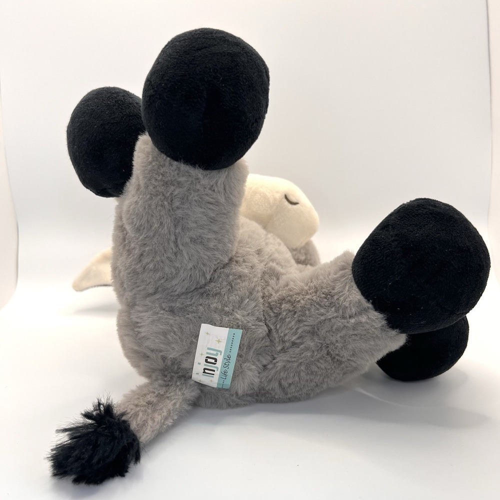 Injoy Sitting Chunky Donkey Plush Gray Black Xtra Soft‎ NWT Cuddle Lovey Retired - Picture 4 of 8